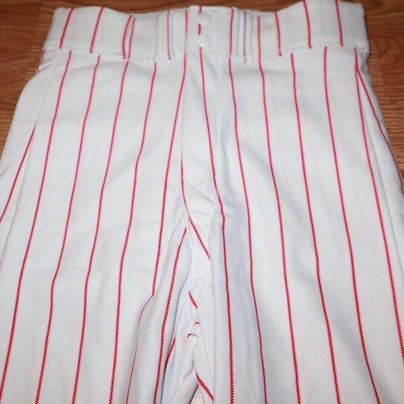 Augusta Men's Adult Open Bottom Pinstripe Baseball Pants SIZE ADULT SMALL - Picture 2 of 3